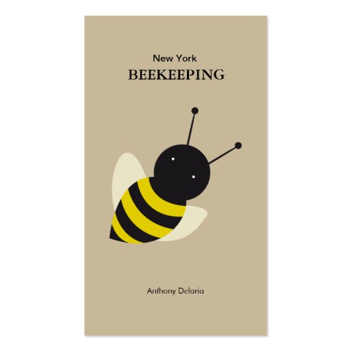 kawaii Bee beekeeping Business Cards (front side)