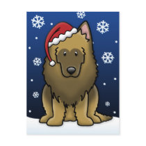 Kawaii Belgian Tervuren Christmas Postcard