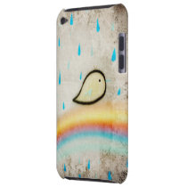 Kawaii bird rain 4th gen touch ipod Case casemate cases
