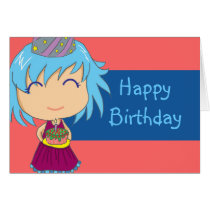 Kawaii Birthday Card 4 cards