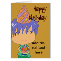 Kawaii Birthday Card Boy cards