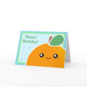 Kawaii Birthday Card Orange Fruit