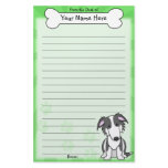 Kawaii Black and White Borzoi Stationery