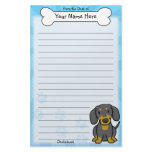 Kawaii Black &amp; Tan Dachshund Stationery