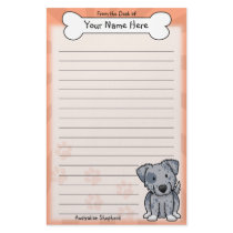 Kawaii Blue Australian Shepherd Stationery by MenagerieMayhem Kawaii Blue Australian Shepherd Stationery