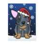 Kawaii Blue Heeler Christmas Postcard