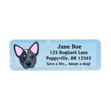 Kawaii Blue Heeler Custom Return Address Labels