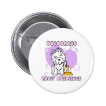 Kawaii Bolognese Rally Obedience Pin