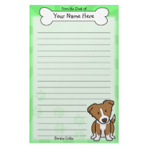 Kawaii Border Collie Stationery (Brown & White) by MenagerieMayhem Kawaii Border Collie Stationery (Brown & White)