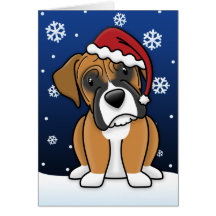 Kawaii Boxer Christmas Card