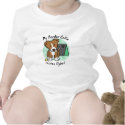 Kawaii Brown Border Collie Flyball Baby Creeper t-shirts