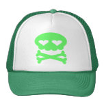 Kawaii Bubble Skull Crazy Green hats