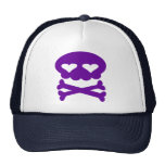 Kawaii Bubble Skull Purple hats