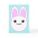 Kawaii Bunny Birthday Card