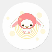 kawaii bunny pink stickers