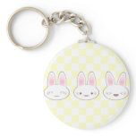 KAWAII BUNNY TRIO keychains