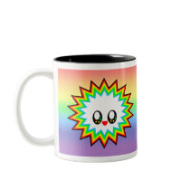 KAWAII BURST RAINBOW HAPPY FACE MUGS