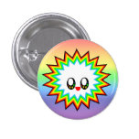 KAWAII BURST RAINBOW HAPPY FACE buttons