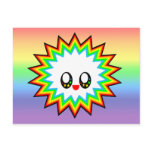 KAWAII BURST RAINBOW HAPPY FACE POST CARD