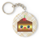 Kawaii Cake Pie Chocolate Vanilla Cream Cherry Yum keychains