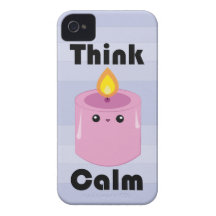 Kawaii Candle Think Calm iPhone case iPhone 4 Case-Mate Case
