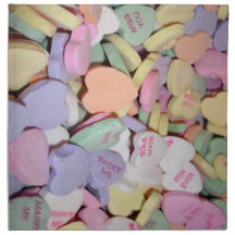 Kawaii Candy Valentine Conversation Hearts Napkins
