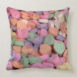 Kawaii Candy Valentine Conversation Hearts Pillow