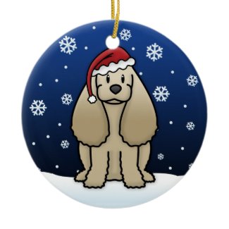 Kawaii Cartoon Cocker Spaniel Christmas Christmas Ornament