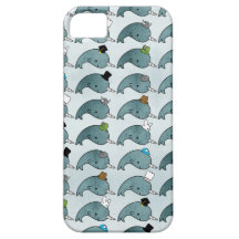 Kawaii Cartoon Grunge Narwhals hats phone case iPhone 5 Cases
