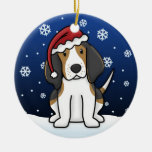 Kawaii Cartoon Treeing Walker Coonhound Christmas Ornament