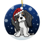 Kawaii Cartoon Tri Cavalier King Charles Spaniel Ornament