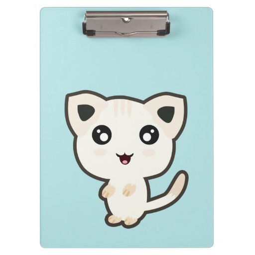 Kawaii Cat Clipboard Zazzle