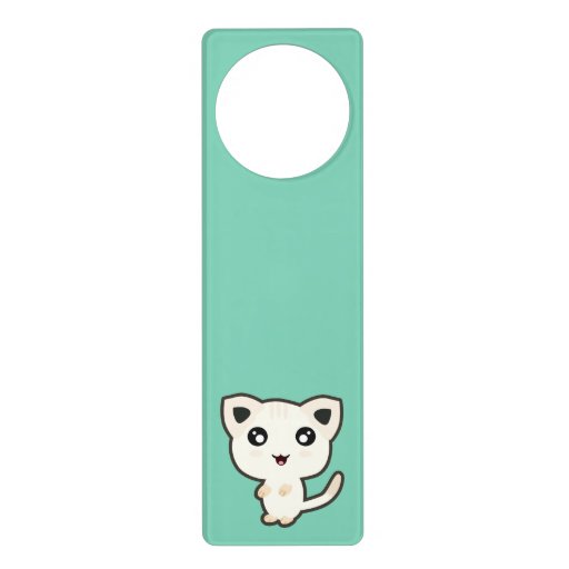 Kawaii Cat Door Hanger Zazzle