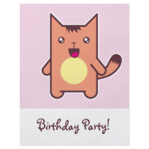 Kawaii cat personalized flyer