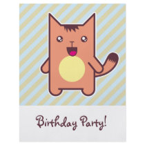 Kawaii cat full color flyer