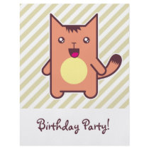 Kawaii cat flyer design