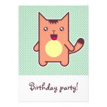 Kawaii cat invitation