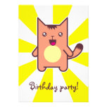 Kawaii cat invitations
