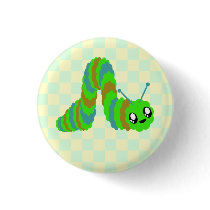 KAWAII CATERPILLAR FUZZY FRIEND buttons