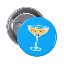 Kawaii Champagne Groom buttons
