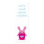 Kawaii checkered rabbit bookmark business cards