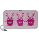 Kawaii checkered rabbit speakers