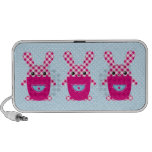 Kawaii checkered rabbit speakers