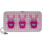 Kawaii checkered rabbit speakers