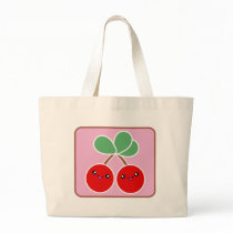 Kawaii Cherry Tote Bag by megakawaii Kawaii Cherry Tote Bag