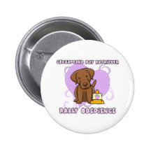 Kawaii Chesapeake Bay Retriever Rally Obedience Button