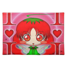 Kawaii Chibi Tomato Fairy Place Mats