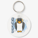 Kawaii Chill Penguin Keychain by ZoologicallyInclined Kawaii Chill Penguin Keychain