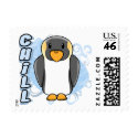 Kawaii Chill Penguin Postage Stamps by ZoologicallyInclined Kawaii Chill Penguin Postage Stamps