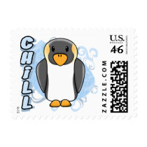 Kawaii Chill Penguin Postage Stamps by ZoologicallyInclined Kawaii Chill Penguin Postage Stamps